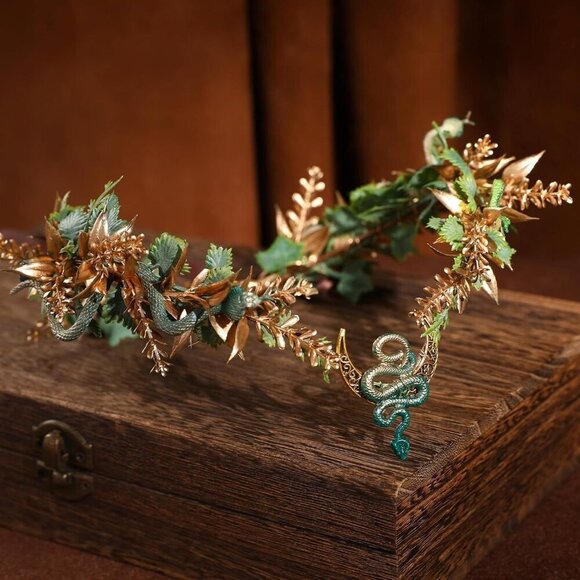 Medusa Fairy Flower Crown Snake Elf Headband Floral Woodland Costume Accessory main image 6